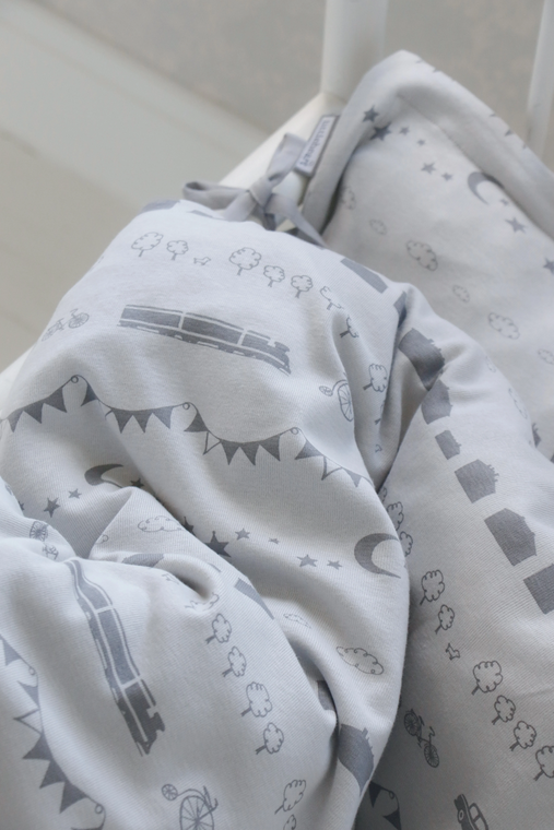 Dekbedset ledikant Little City Soft Grey – Littleheart