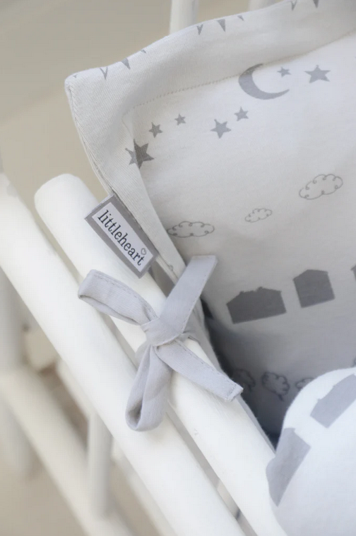Dekbedset wieg Little Sky Soft Grey – Littleheart