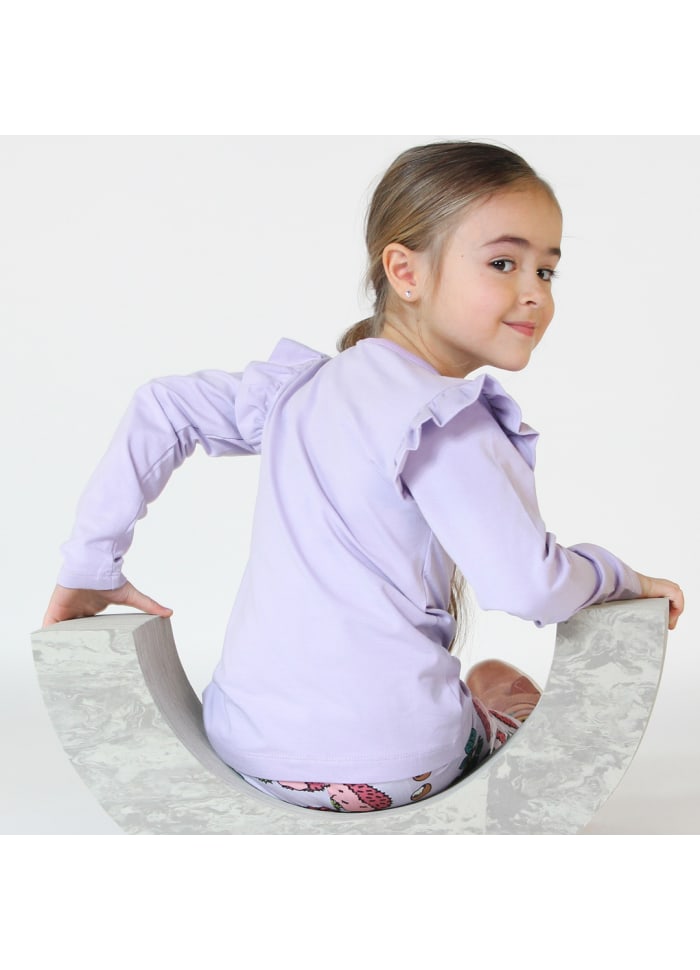 Longsleeve with hedgehogs Lila - Småfolk