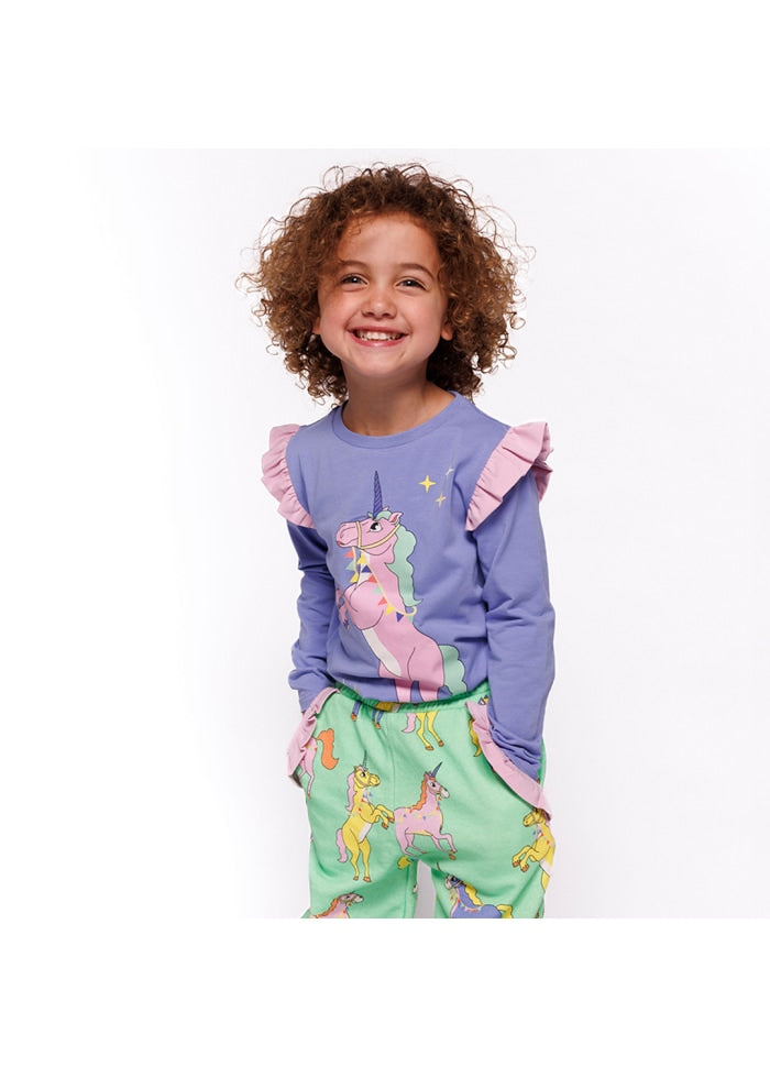 Longsleeve with Unicorn Purple Delight - Småfolk