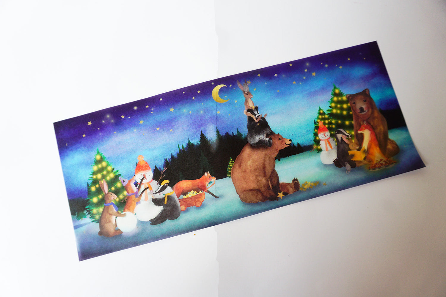 Lichtkaart Lux Sneeuwpop Versieren - Lotte Drouen