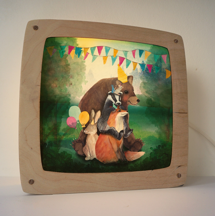 Toverplaat Feestje met stapel dieren - Lotte Drouen