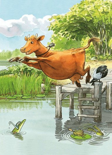 Kaart Mamma Mu och Kråkan Dyker – K. Hjelm Förlag