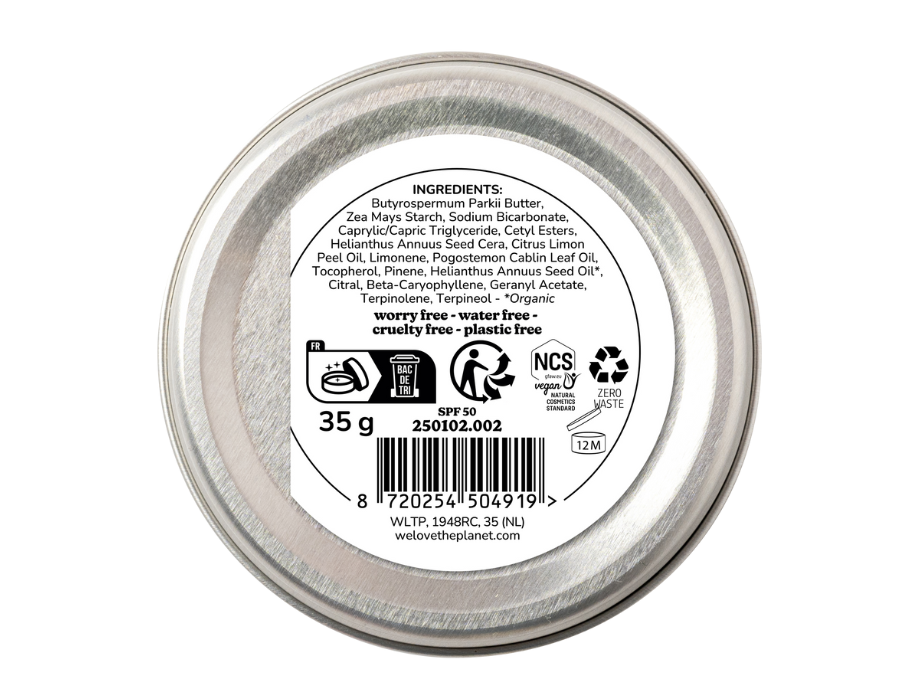 Minerale Zonnebrand Sunscreen Blik Vegan SPF 50 – We Love The Planet