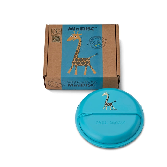 Carl Oscar MiniDisc snacktrommel Giraffe Blue met giraffe