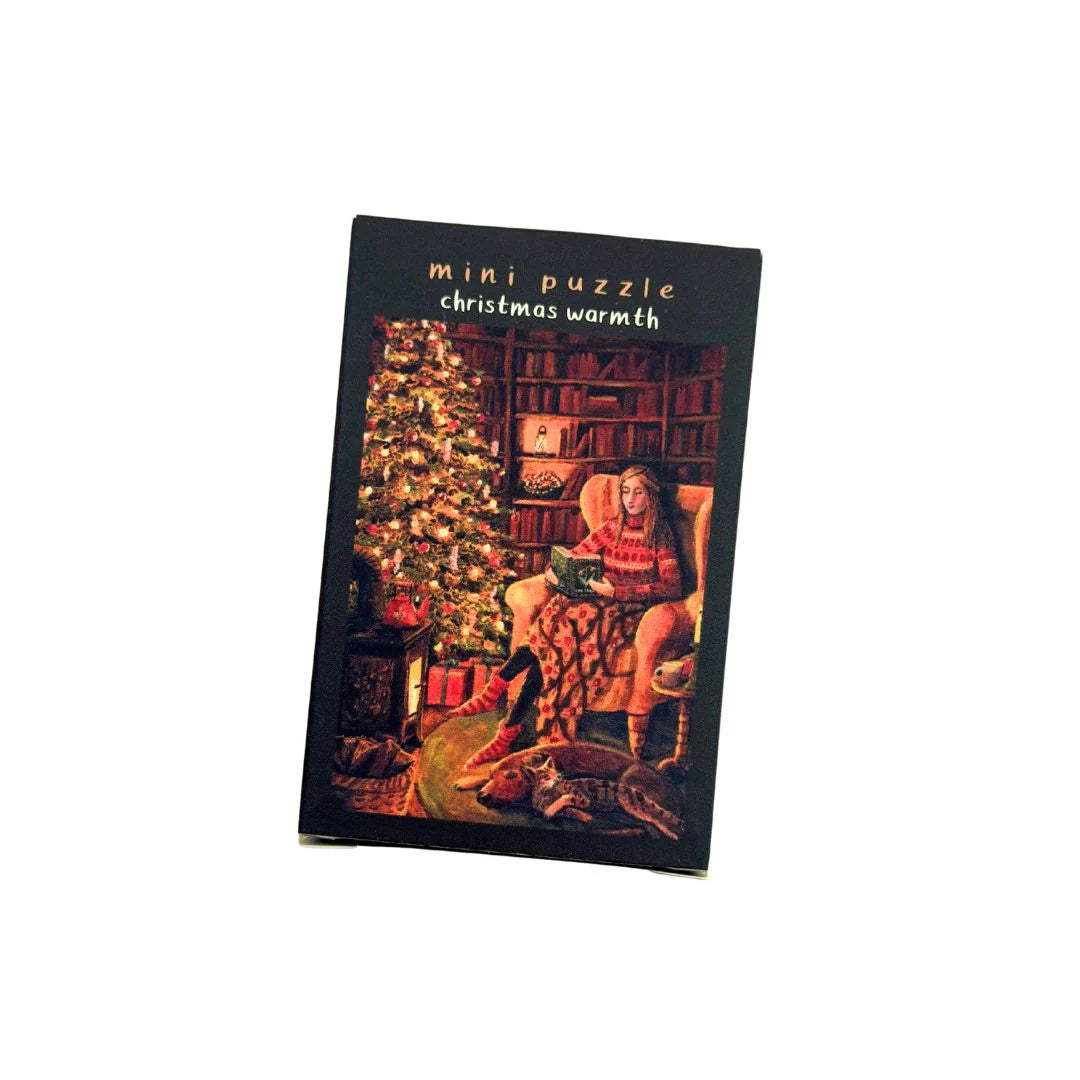 Mini Puzzel Christmas Warmth - Illustrator under a Blankie