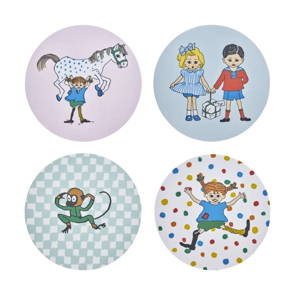 Pippi Langkous Coasters in a Tin - 4pcs – Muurla