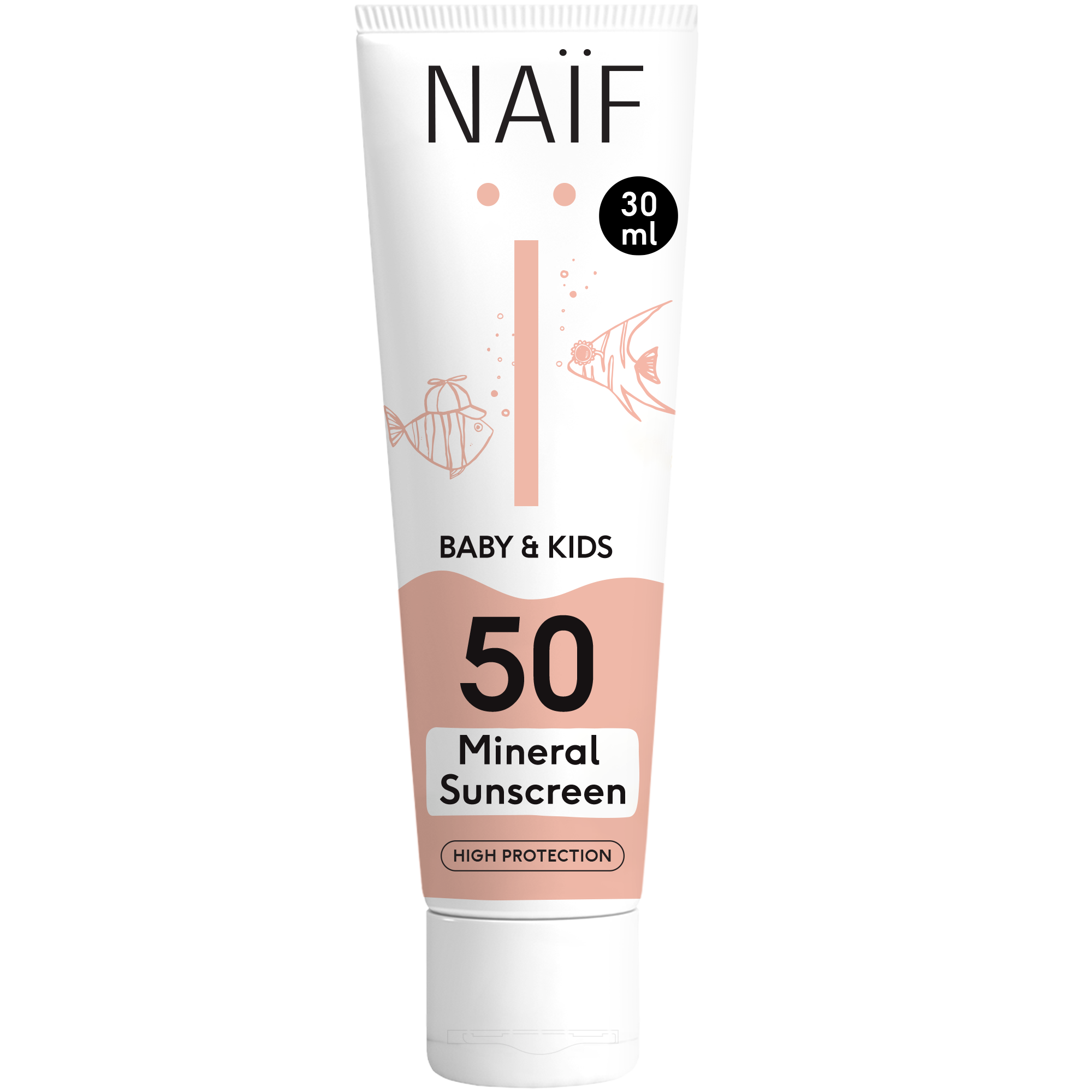Minerale Zonnebrandcrème Baby & Kind SPF50 - 30ml – Naïf