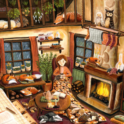 Toverplaat knus schuilen / Magic sheet cosy shelter - Illustrator under a blankie