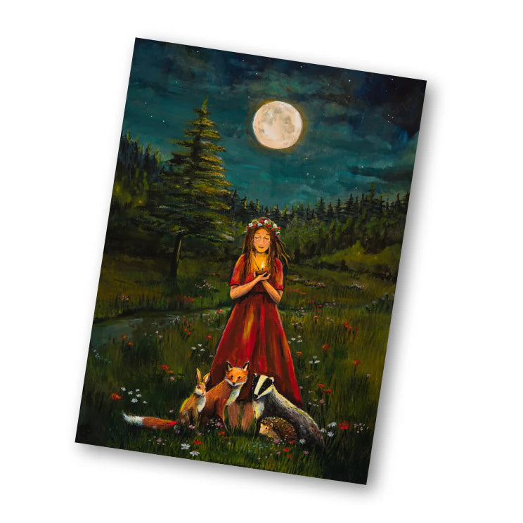 Kaart Verbinding met de natuur - Illustrator under a blankie