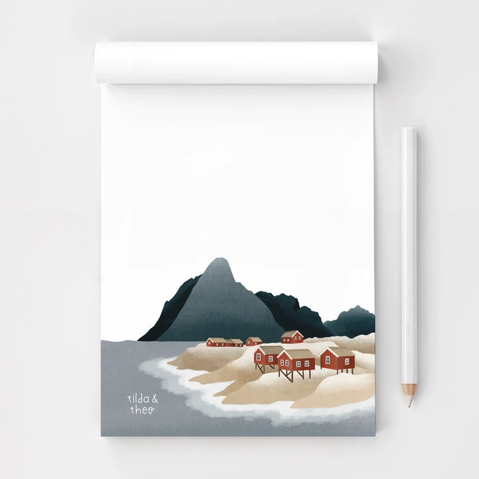 Noorwegen Lofoten Fjord Notitieblok A6 – Tilda & Theo