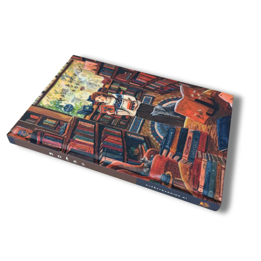 Notitieboek Het boekwinkeltje - Illustrator under a blankie