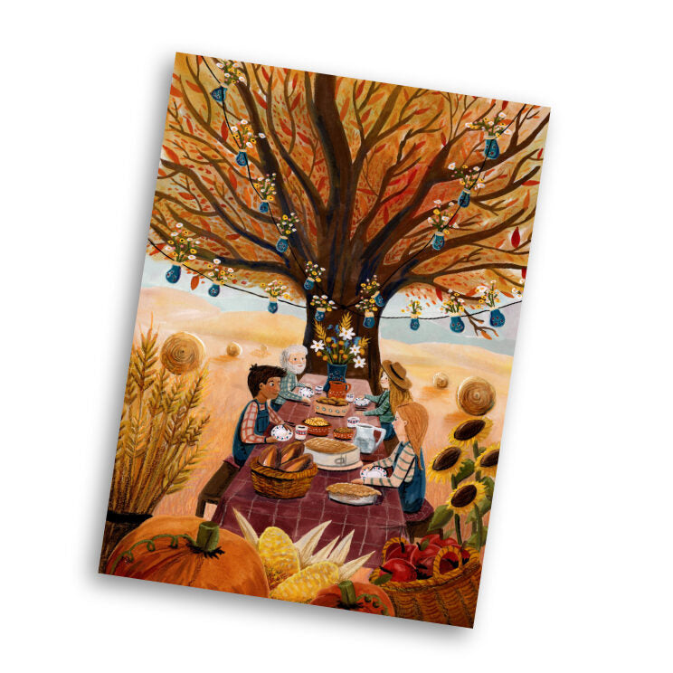 Kaart oogstfeest / harvest celebration - Illustrator under a blankie