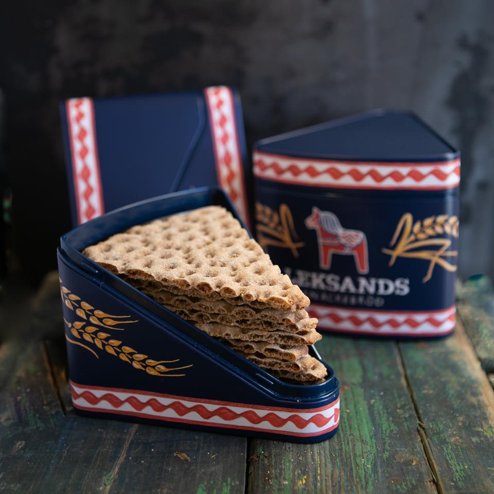 Blauw Driekant opberg blik Knäckebröd – Leksands Knäckebröd