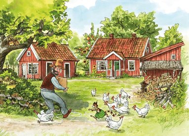 Kaart Pettson & Findus Gården - Sven Nordqvist – K. Hjelm Förlag