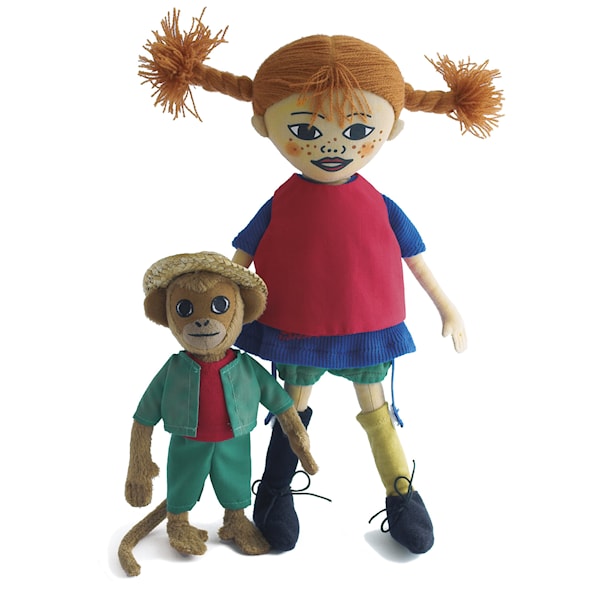 Knuffel-/ poppenset Pippi och herr Nilsson dockorna – Pippi Langkous