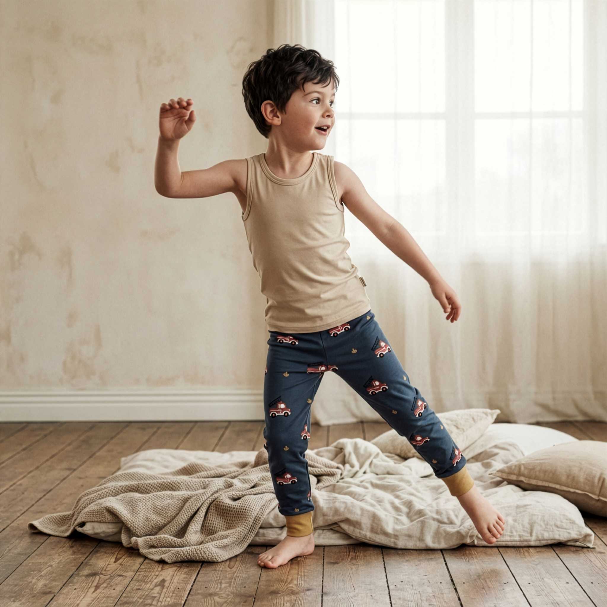 Pyjama Broek / Pants Fire Truck - Maxomorra