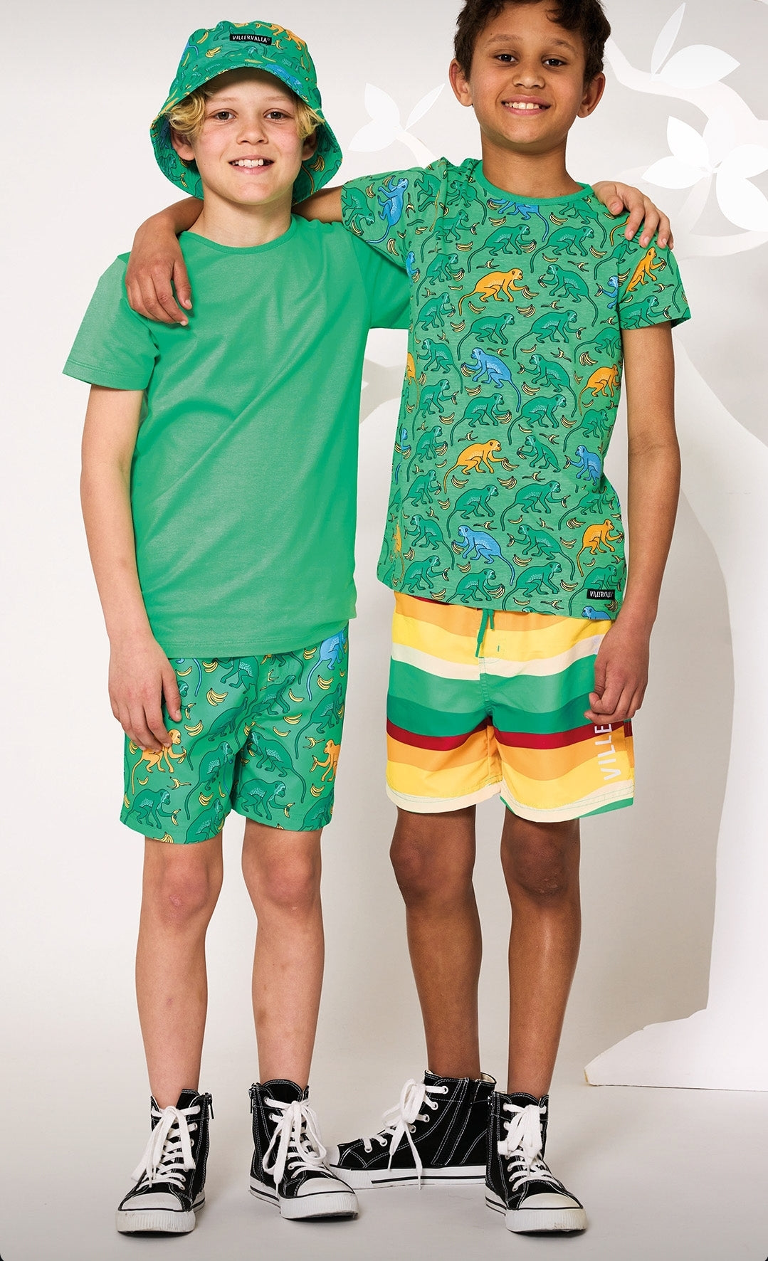 Zwembroek / Surf Shorts Monkey Fern - 100% gerecycled - Villervalla