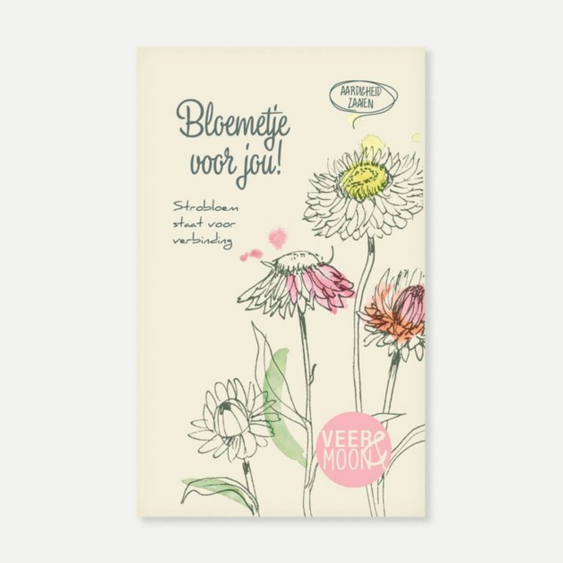 Bloemenzaden 'Bloemetje voor jou' met Strobloem - Veer&Moon