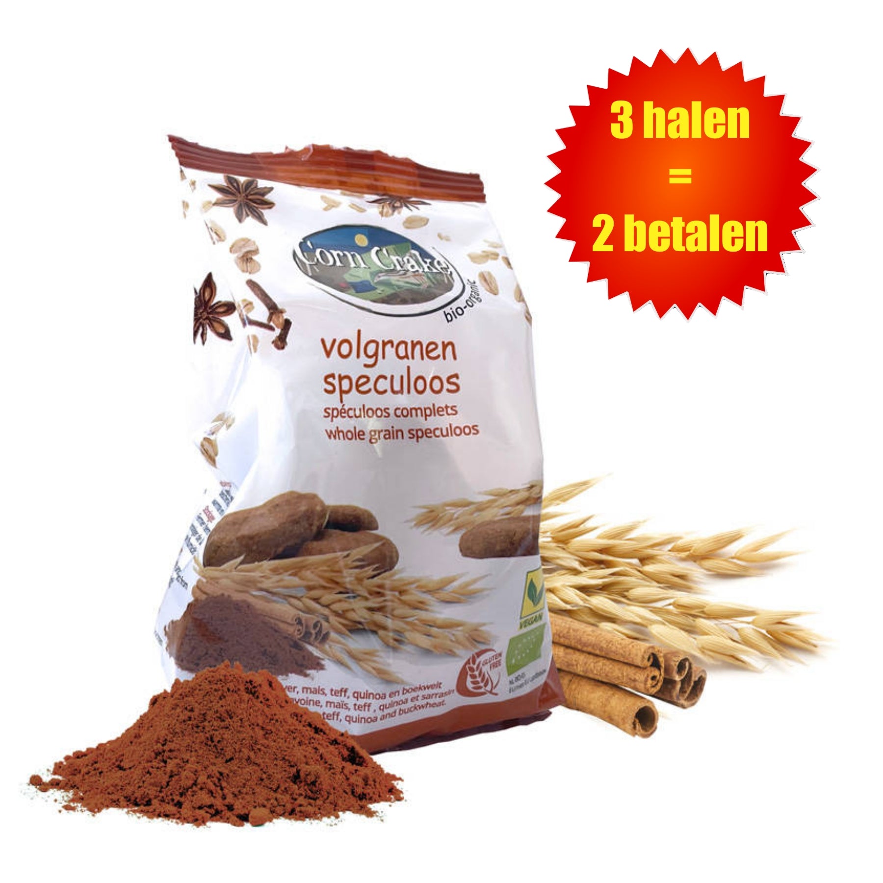 Bio vegan & glutenvrije volgranen speculoos – Corn Crake