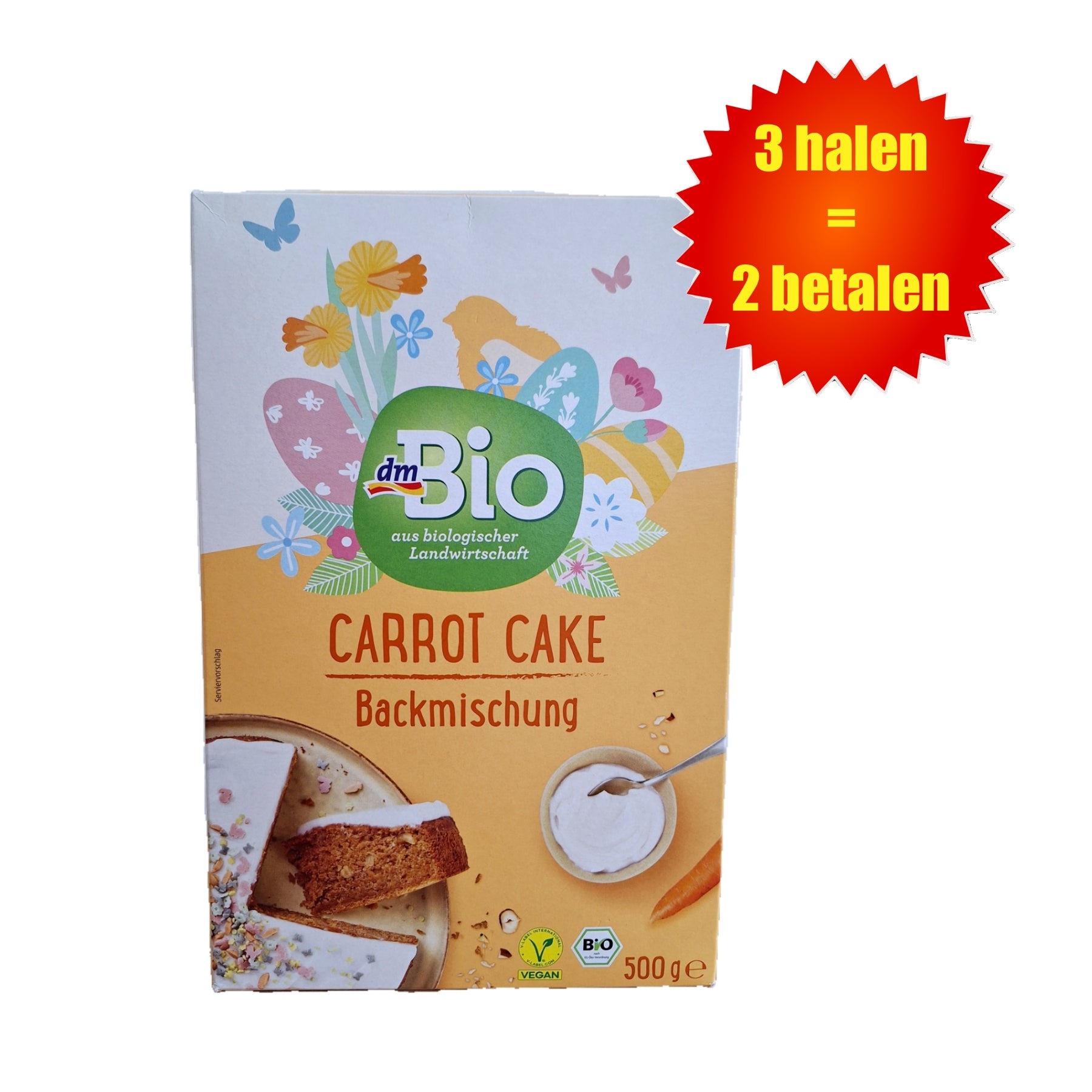 Worteltaart bakmix 500 g – DM Bio