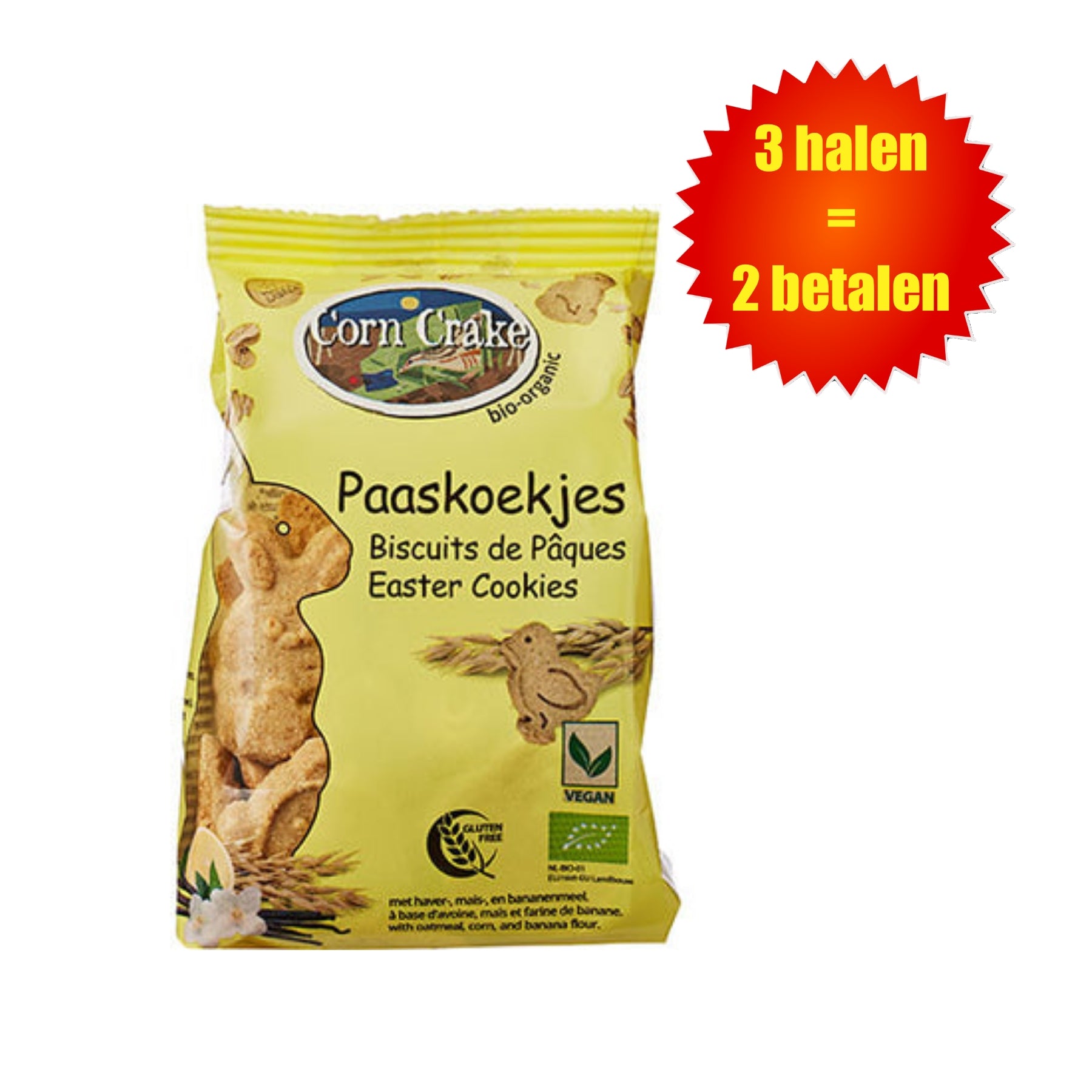 Bio vegan & glutenvrije PAASkoekjes – Corn Crake