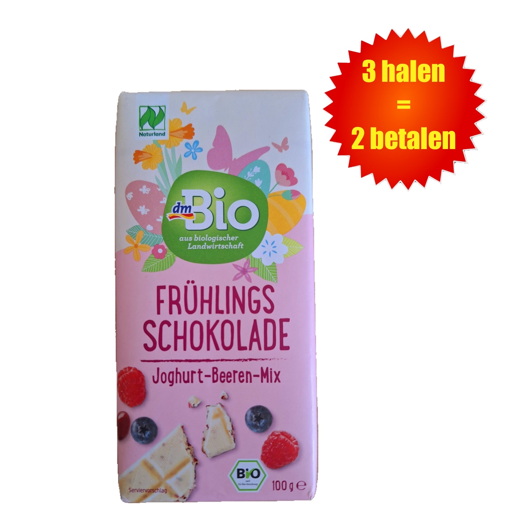 Lente Chocolade Yoghurt Bessen Mix 100 g – DM Bio