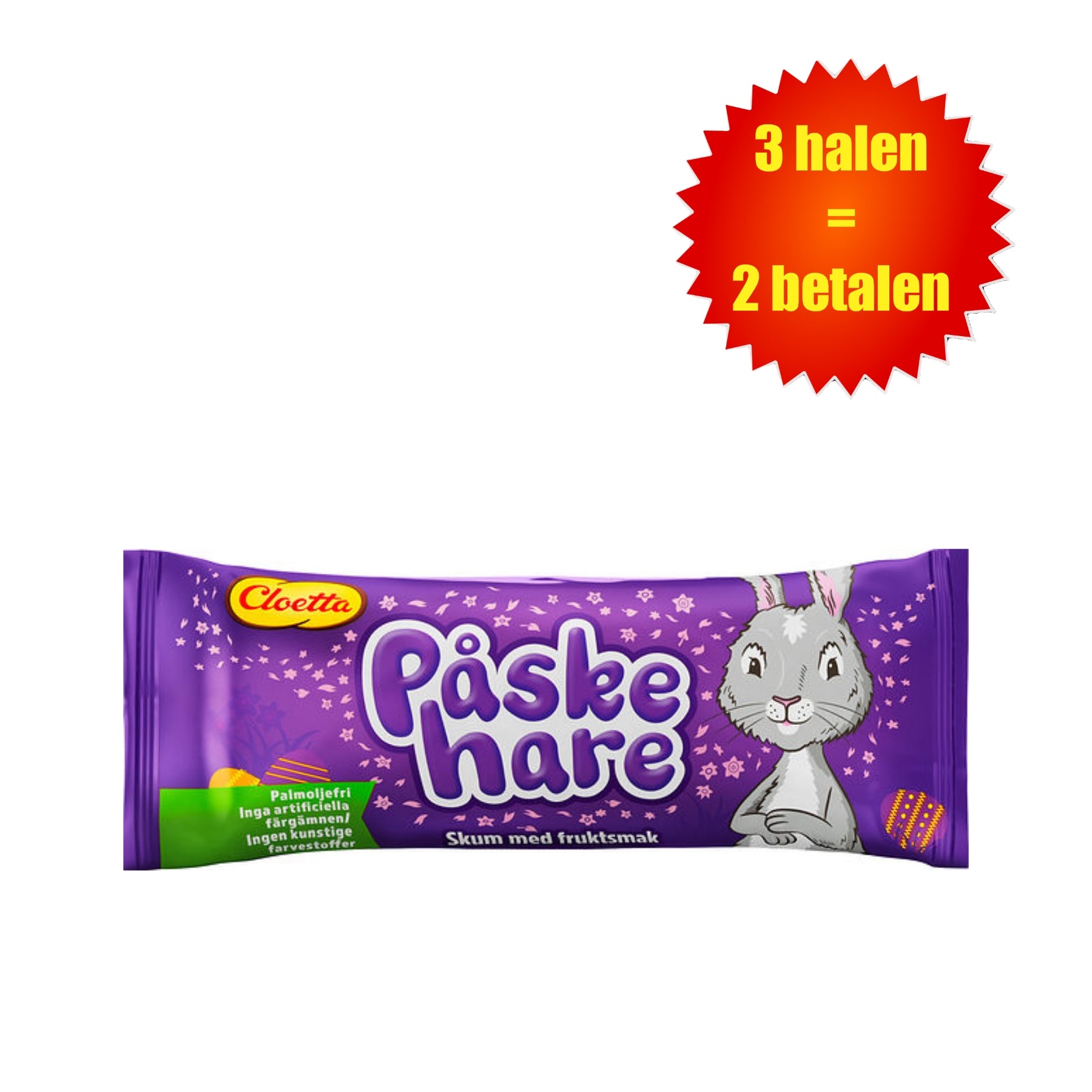 Paashaasschuim / Påskehare singelpack 22 gr - Cloetta