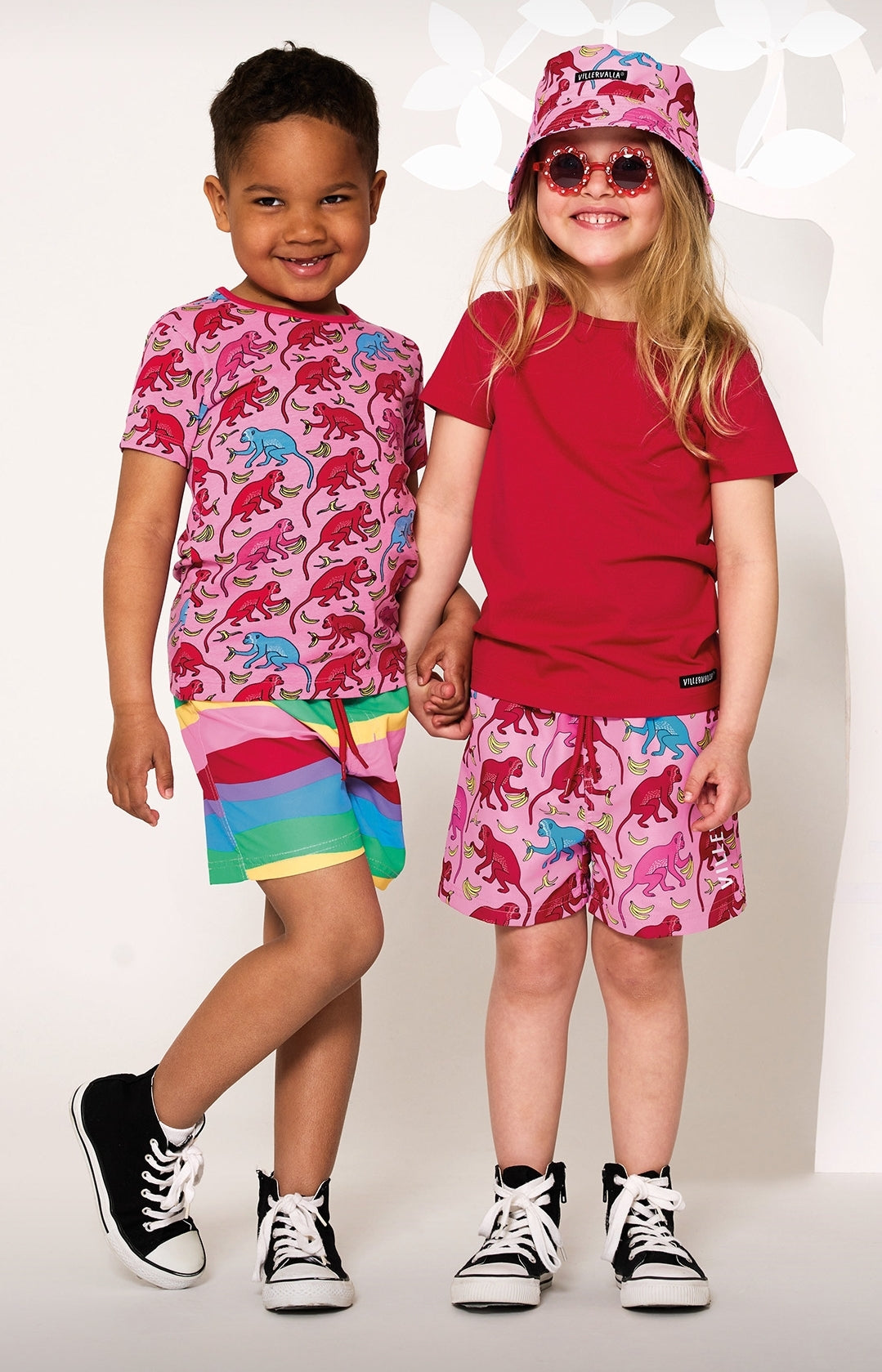 Zwembroek / Surf Shorts Monkey Blossom - 100% gerecycled - Villervalla