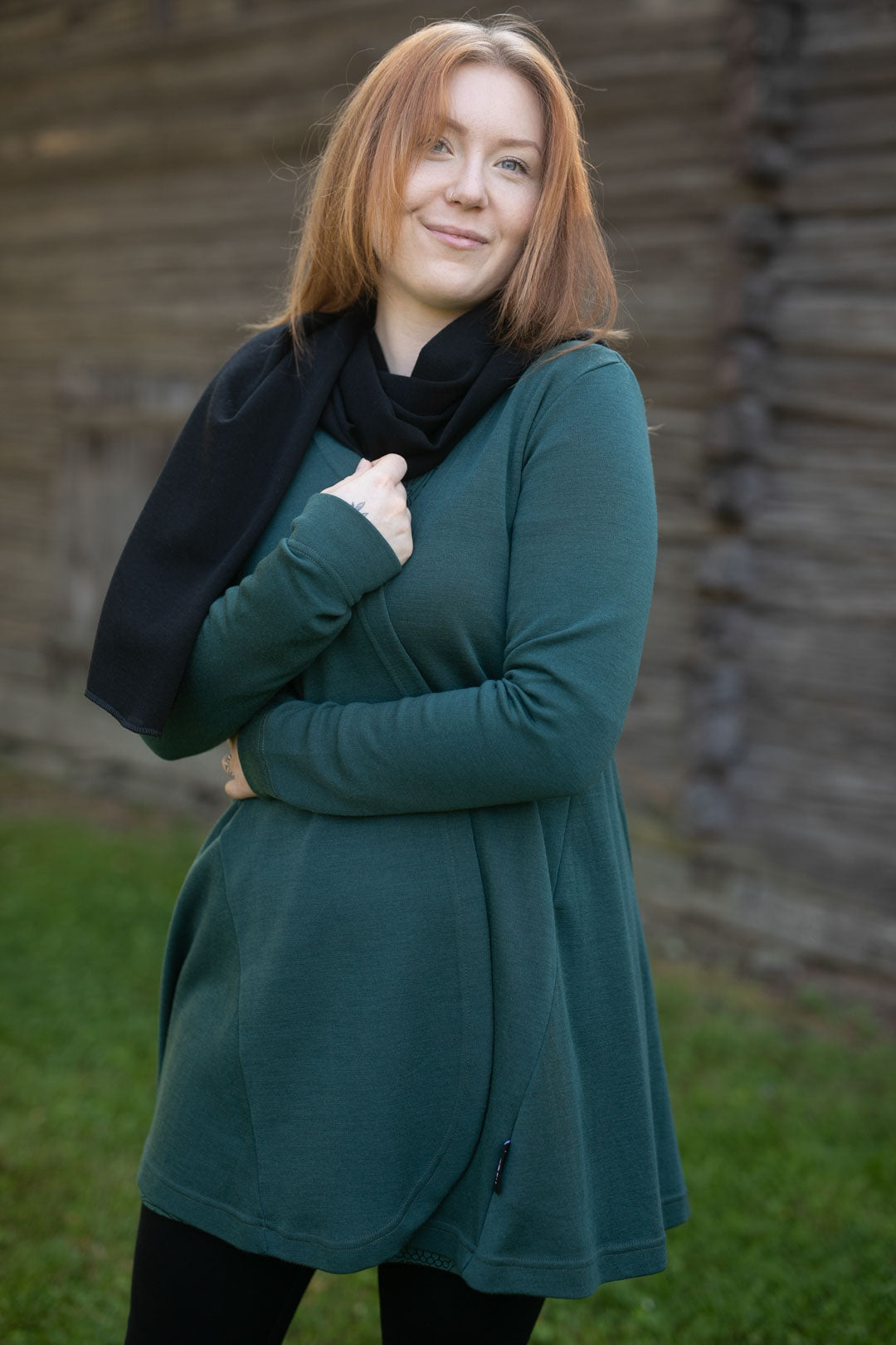 Sjaal / Scarf 100% Merinowol Black – Paapii Design