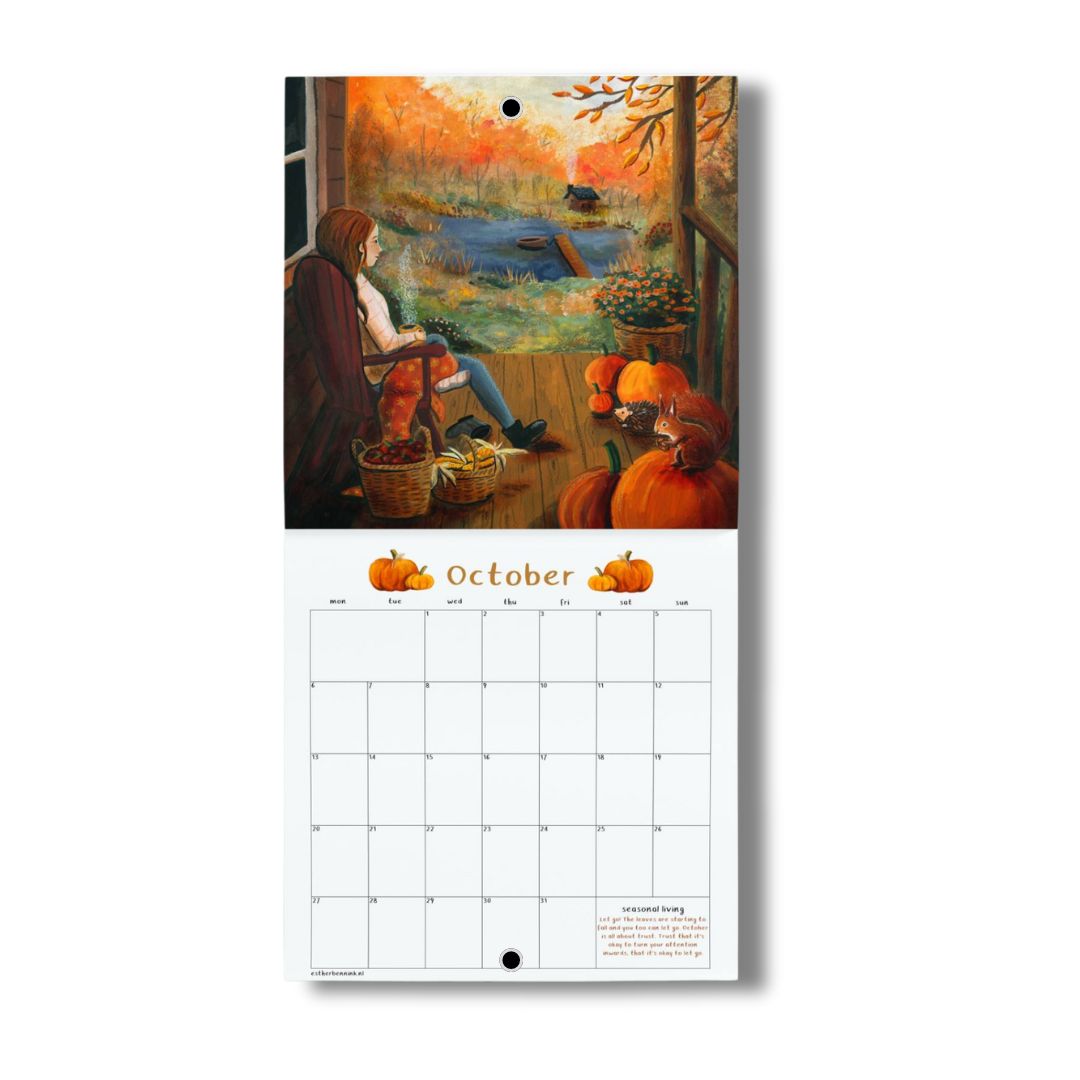 Seasonal Living Calendar 2025 - Illustrator under a Blankie