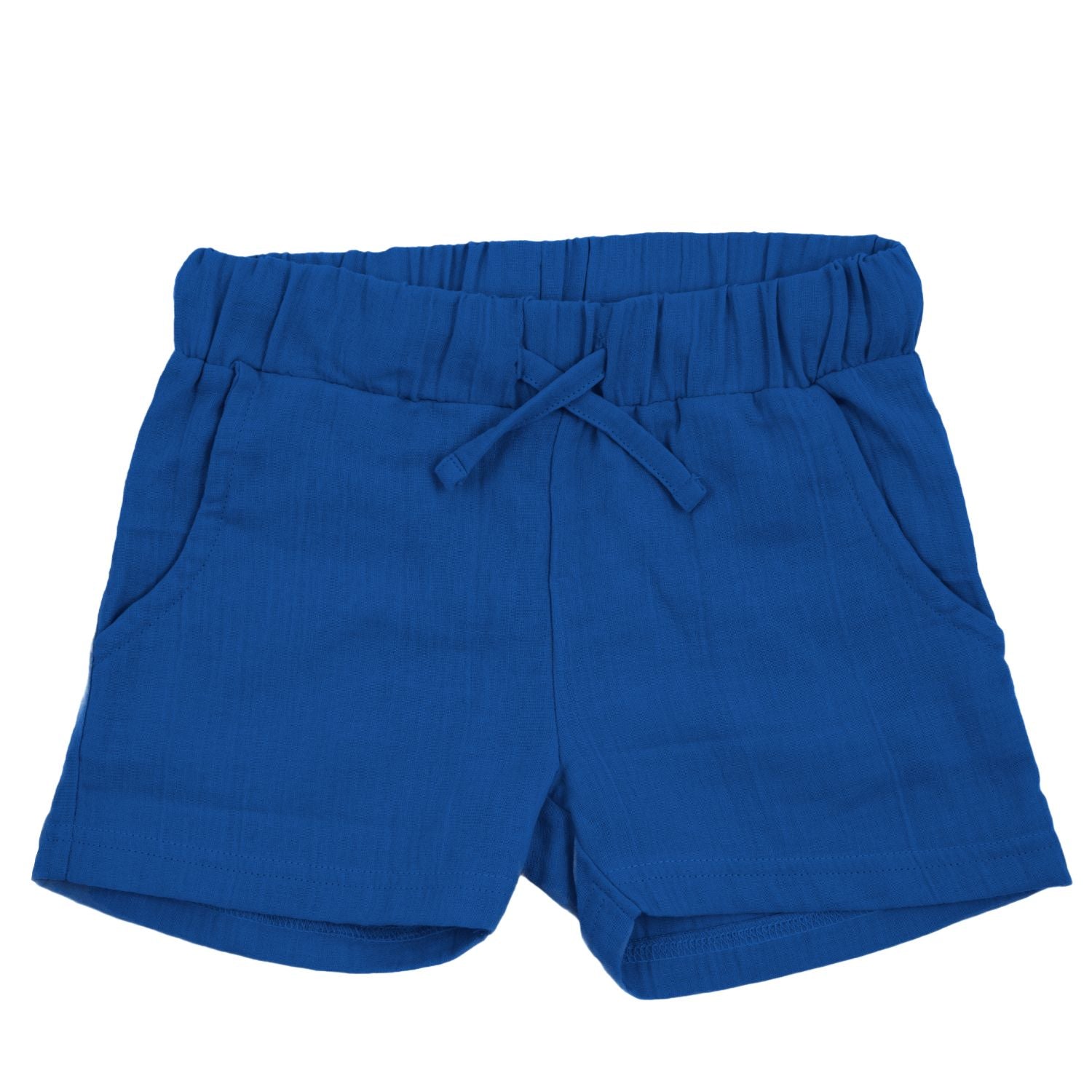 blauwe muslin shorts van Maxomorra van biologisch katoen