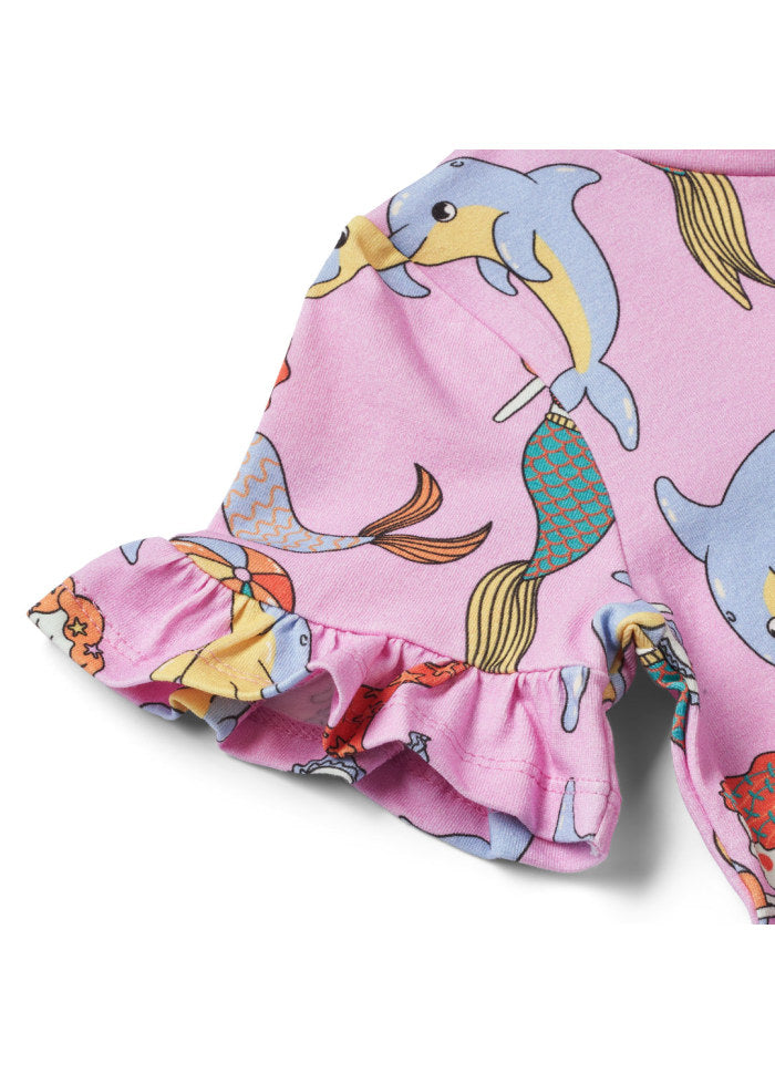 Jurk / Dress with Mermaids & Dolphins - Småfolk