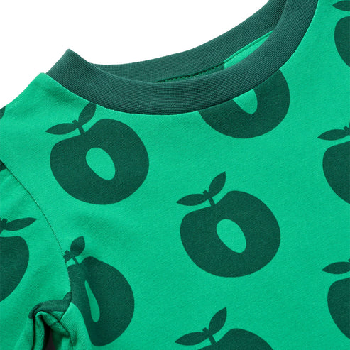 Longsleeve ICONICS Elstar with apples - Green - Småfolk