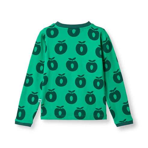 Longsleeve ICONICS Elstar with apples - Green - Småfolk