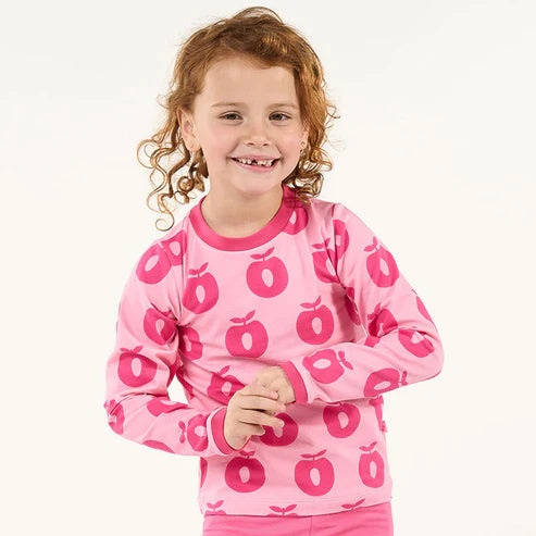 Longsleeve ICONICS Elstar with apples - Pink Lilac - Småfolk