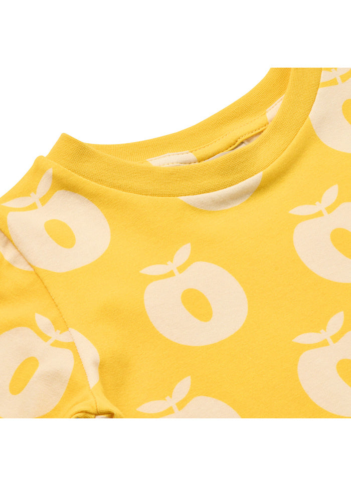 Longsleeve ICONICS Elstar with apples - Yellow - Småfolk