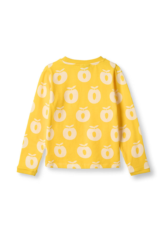 Longsleeve ICONICS Elstar with apples - Yellow - Småfolk