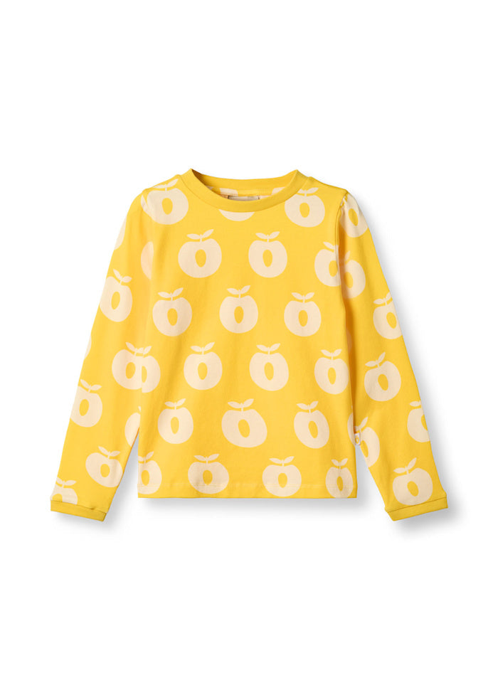 Longsleeve ICONICS Elstar with apples - Yellow - Småfolk
