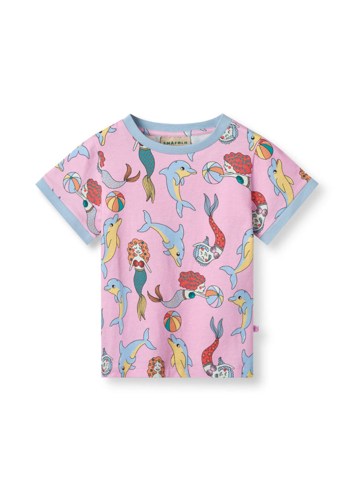 T-shirt with Mermaids & Dolphins - Småfolk