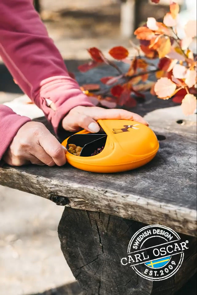 Kids SnackDISC™ Snacktrommel Cow Pink – Carl Oscar