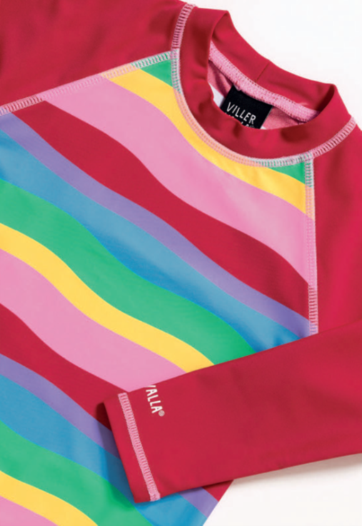 Zwemshirt UV Shirt Multi Wave Garden - Villervalla