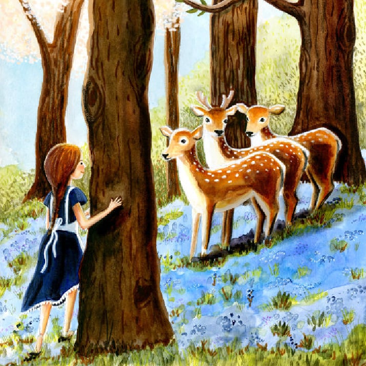 Toverplaat The Encounter - Illustrator under a blankie