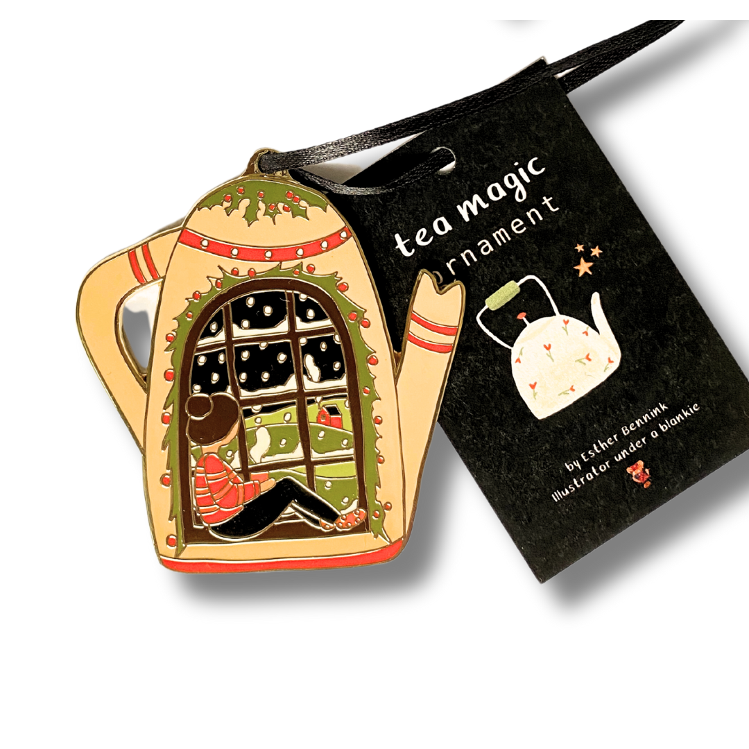 Kersthanger thee magie – Ornament tea magic - Illustrator under a blankie