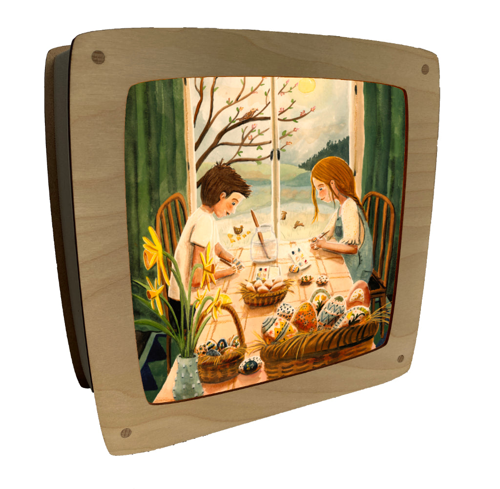 Toverplaat eieren schilderen / Magic sheet painting eggs - Illustrator under a blankie