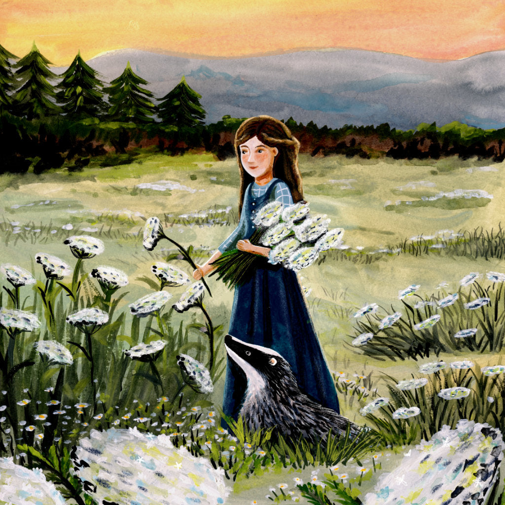 Toverplaat Fluitenkruid / Magic sheet cow parsley - Illustrator under a blankie