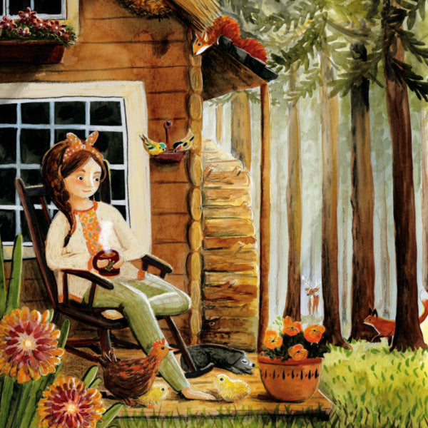 Toverplaat Home in the Woods - Illustrator under a blankie