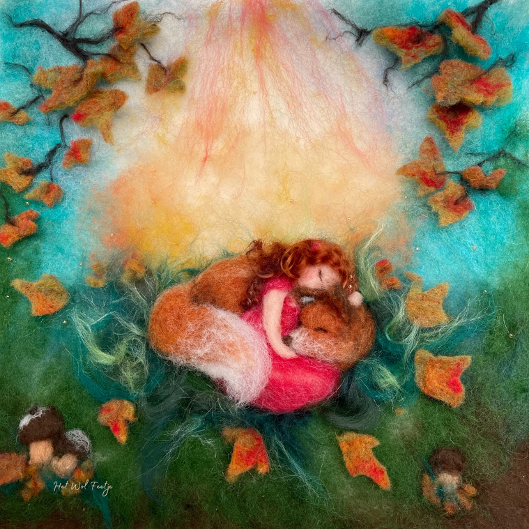 Toverplaat 33. Meisje met vos – Het Wol Feetje