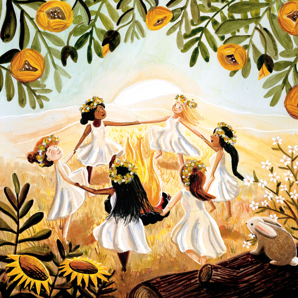 Toverplaat Midzomer feest / Midsummer - Illustrator under a blankie