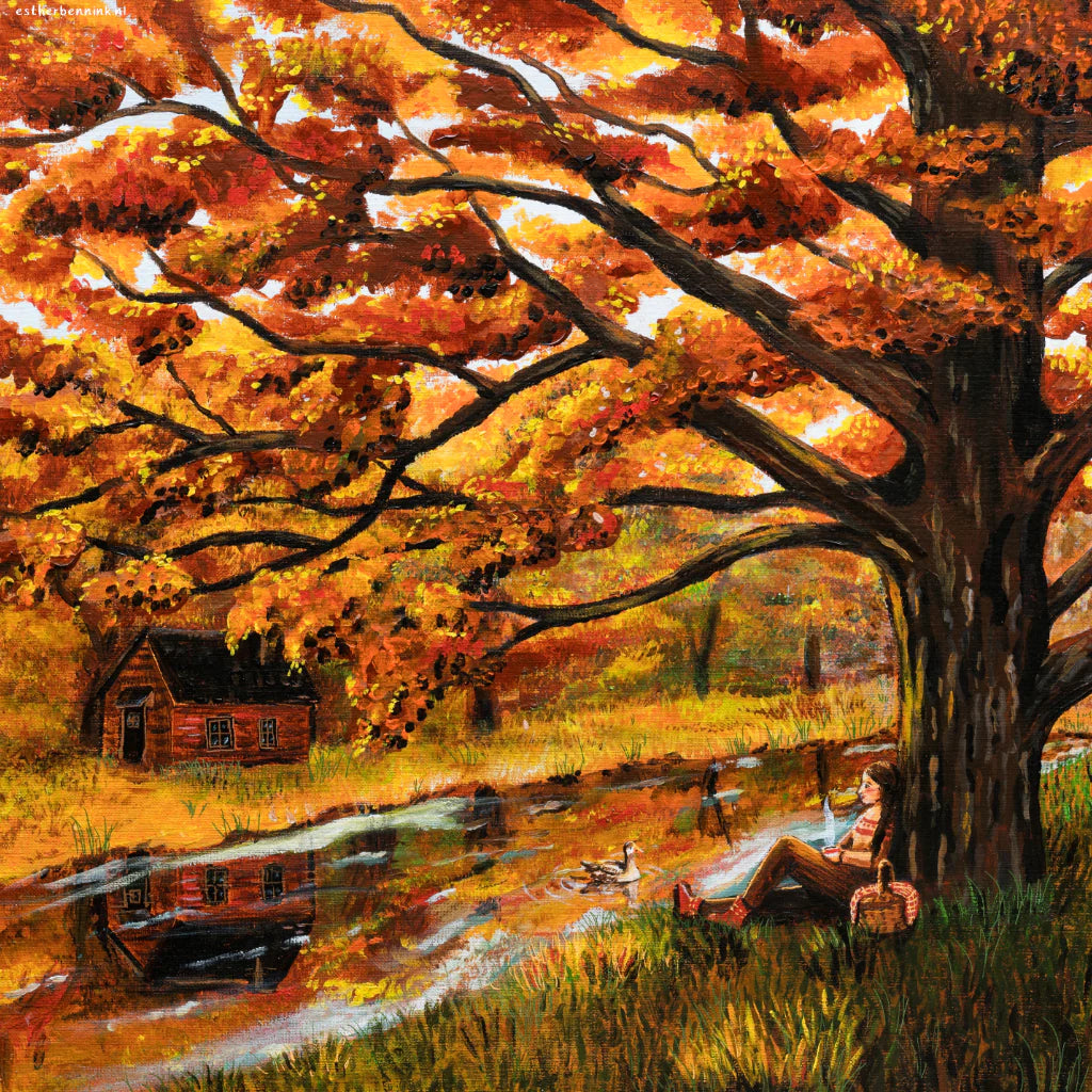 Toverplaat Onder de boom - Illustrator under a blankie